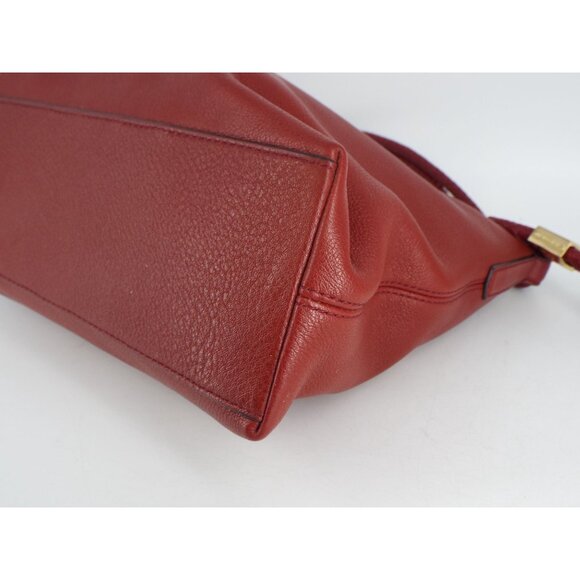 Michael Kors Lexington Burgundy Pebbled Leather Shoulder Bag main image 9